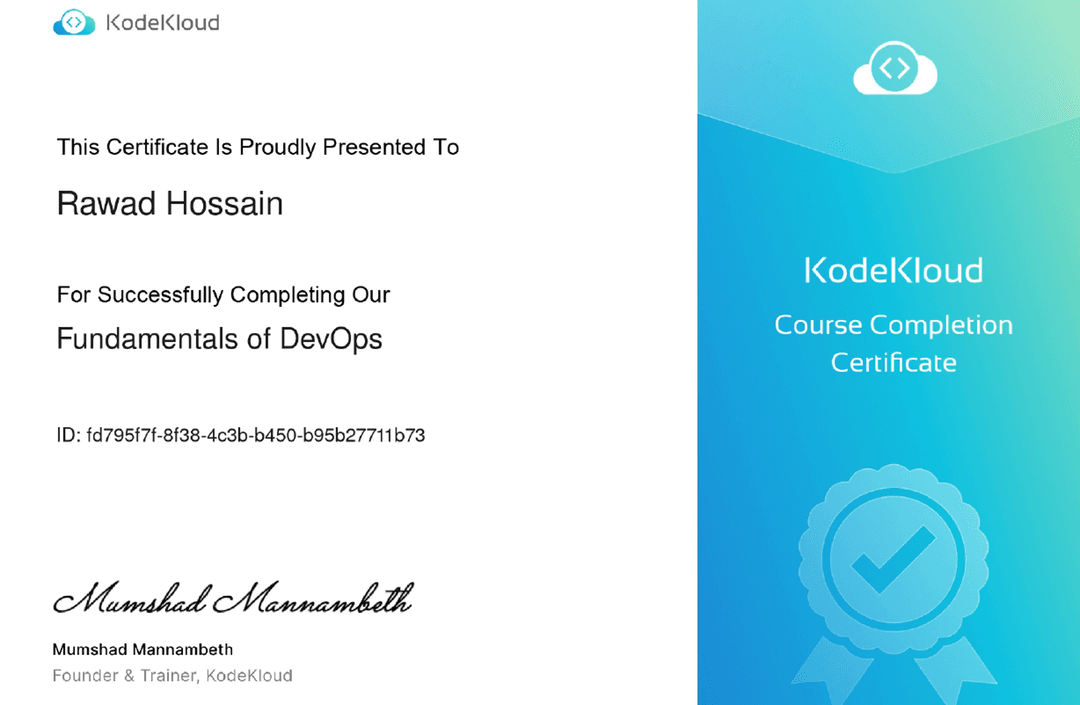 KodeKloud Fundamentals of DevOps