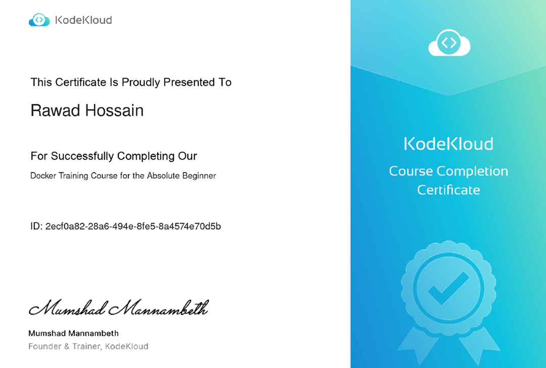 KodeKloud Docker Training